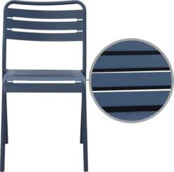 GENERIC - Set De 4 Chaises De Jardin CAFE - 4 X Chaise De Jardin - Empilables - L.52 X L. 44 X H.79 - Acier - Blue Neptune - Chaises De Patio - Chaises De Salle à Manger - Chaise Empilable 9 GENERIC - Set De 4 Chaises De Jardin CAFE - 4 X Chaise De Jardin - Empilables - L.52 X L. 44 X H.79 - Acier - Blue Neptune - Chaises De Patio - Chaises De Salle à Manger - Chaise Empilable -Jardin Meubles Magasin 1200x1186 28