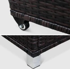Coffre De Jardin Cassapanca Chocolat En Résine Tressée 170x82cm, Malle De Rangement -Jardin Meubles Magasin 1200x1188 18