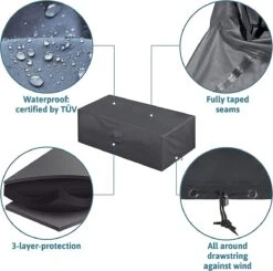 Housse/Housse De Protection/Bâche Pour Salon De Mobilier De Jardin 242 162 100cm -Jardin Meubles Magasin 1200x1188 20