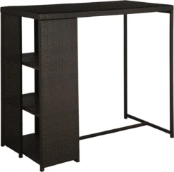 Ensemble De Bar De Jardin Premium - Ensemble De Bar De Jardin 5 Pièces Avec Coussins Poly Rotin Marron -Jardin Meubles Magasin 1200x1189 8