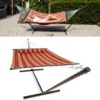 Hamac Avec Support 2 Personnes / 200kg, 190 * 140, Kussen Amovible, Résistant Aux Intempéries Résistant Aux UV (rouge / Jaune) VITA5