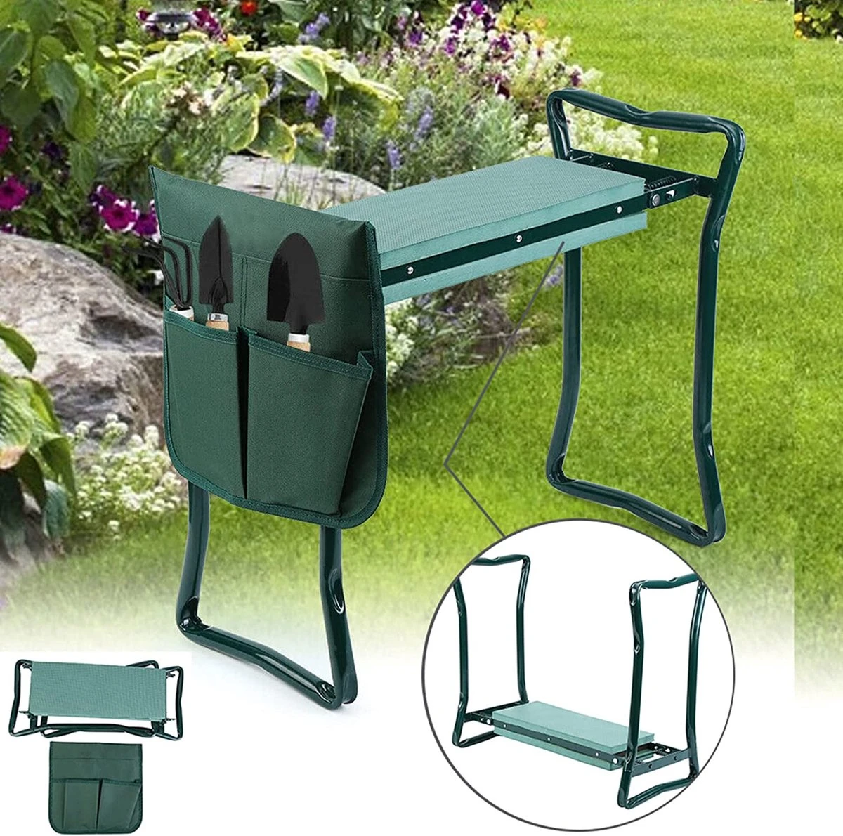 Tabouret De Travail De Jardin, Genouillère De Jardin, Avec Sac De Travail En Option Pour Le Jardinage, La Maison, Le Banc De Jardin 3 Tabouret De Travail De Jardin, Genouillère De Jardin, Avec Sac De Travail En Option Pour Le Jardinage, La Maison, Le Banc De Jardin – Image 3