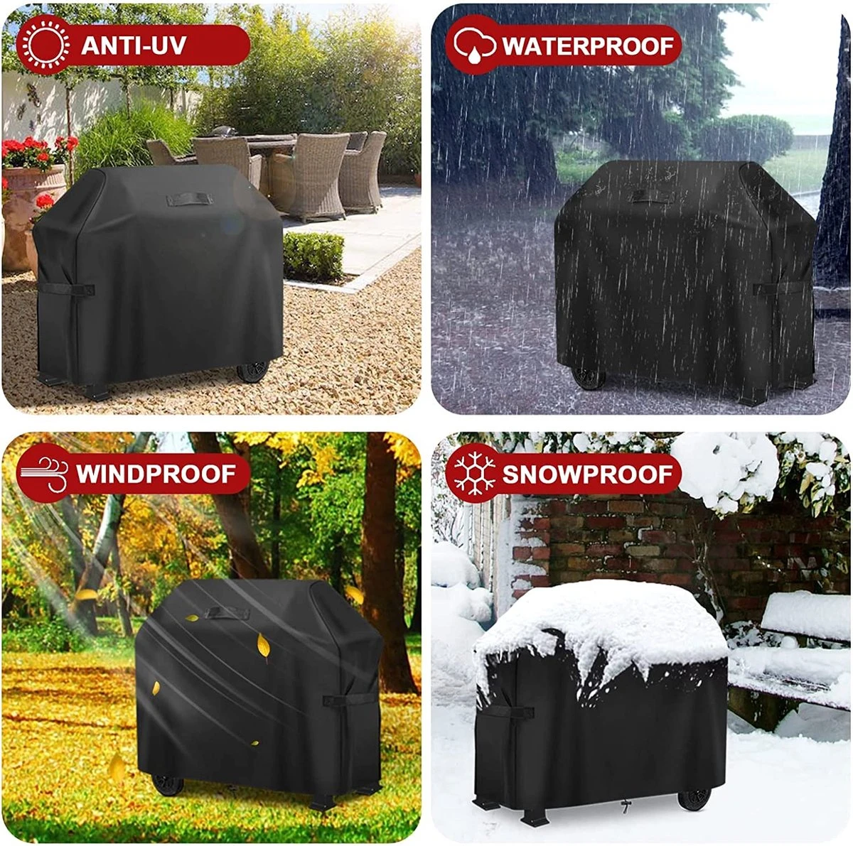 Housse De Barbecue étanche 420D Oxford , Pour Weber, Brinkmann, Char Broil, 183 X 66 X 130 Cm 4 Housse De Barbecue étanche 420D Oxford , Pour Weber, Brinkmann, Char Broil, 183 X 66 X 130 Cm – Image 4