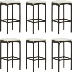 Prolenta Premium - Ensemble De Bar De Jardin 8 Pièces Avec Coussins Poly Rotin Marron -Jardin Meubles Magasin 1200x1193 14