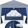 Coazy | Parois Latérales Blauw Pour Tente De Fête Séparées 4x | Zijwand Pour Pavillon 3x3 Ou 3x6 | Gazebo 3x3m - Tente De Jardin - Tente De Réception