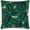 Coussin - Coussin D'extérieur - Design Jungle Exotique Avec Joli Liseré Vert/blanc - Christian Lacroix - Groot - 75x75cm Garni - Eyecatcher