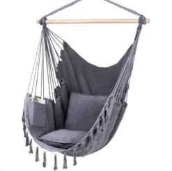 Fauteuil Suspendu Avec Coussins - Fauteuil Suspendu Intérieur Et Extérieur - Fauteuil Suspendu De Jardin - Fauteuil Relax - Hamac - Fauteuil Suspendu Boho - Swing