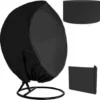 TLVX Couverture D'œufs - Housse De Chaise Suspendue - Housse De Pluie Œuf - Imperméable - Housse Œuf Résistant à La Pluie - Noir - Housse De Chaise à Bascule Robuste - Housse De Chaise - 190 X 115 Cm - Couverture D'œufs - Pour L'extérieur