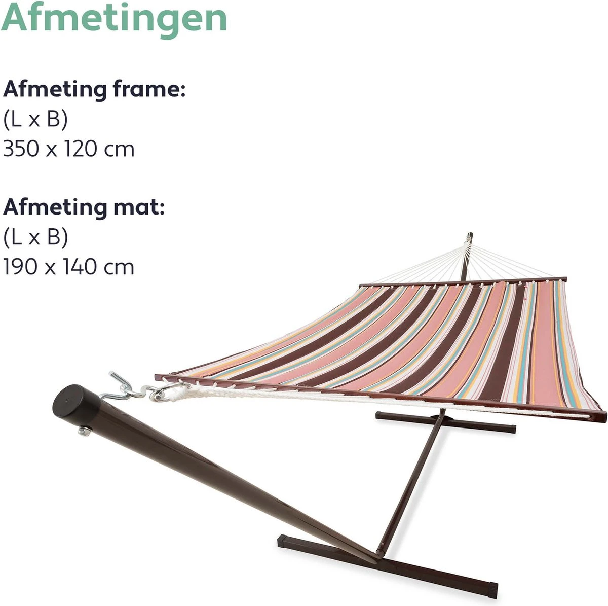 Hamac Avec Support 2 Personnes / 200kg, 190 * 140, Kussen Amovible, Résistant Aux Intempéries Résistant Aux UV (moka) VITA5 10 Hamac Avec Support 2 Personnes / 200kg, 190 * 140, Kussen Amovible, Résistant Aux Intempéries Résistant Aux UV (moka) VITA5 – Image 10
