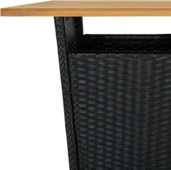 La Dolce Vita - Table 3 Pièces GardenBar Avec Chaises - Meuble Bar - Meuble Bar - Meuble D'angle Bar - Table Haute Avec Tabourets - Ensemble Bistro Avec Table Et Chaises Avec Coussins Poly Rotin Noir -Jardin Meubles Magasin 1200x1196 10