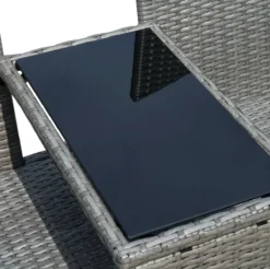 Banc De Jardin El Mirage De Nancy's - Chaises De Jardin De Jardin - Canapé 2 Places - Table - Poly Rotin - Tressé - Osier - Acier - Grijs - 133 X 63 X 84 Cm -Jardin Meubles Magasin 1200x1197 1