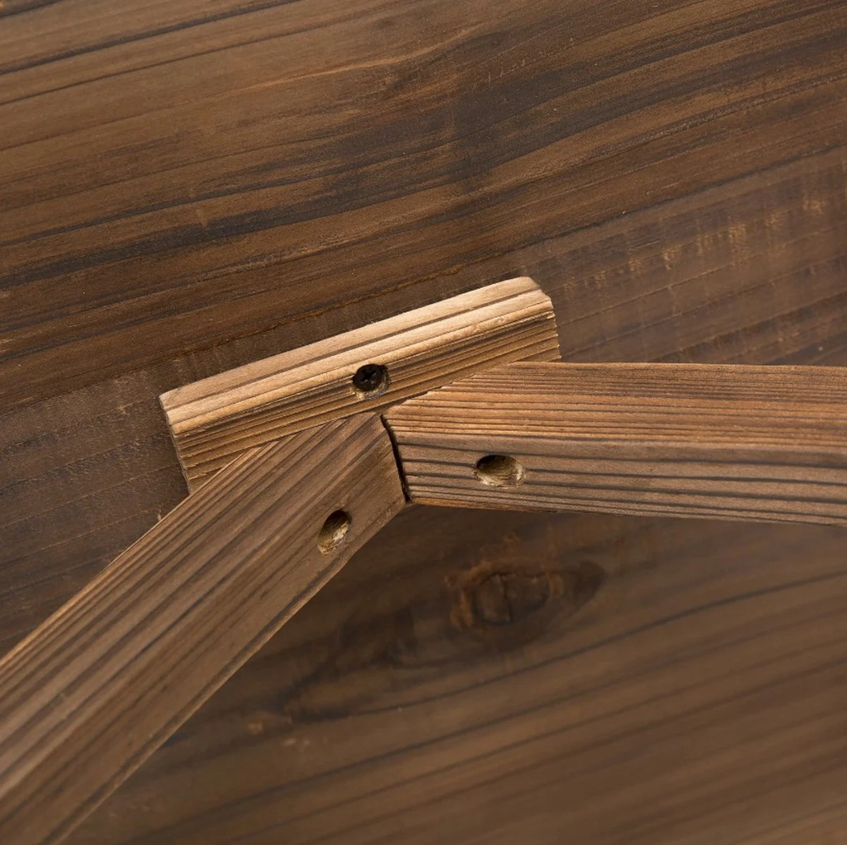 Table De Jardin Elfers De Nancy's - Table De Balcon - Table En Bois - Résistant Aux Intempéries - Forme De Roue - Massief Hout - Naturel - 115 X 60 X 65 Cm 2 Table De Jardin Elfers De Nancy's - Table De Balcon - Table En Bois - Résistant Aux Intempéries - Forme De Roue - Massief Hout - Naturel - 115 X 60 X 65 Cm – Image 2