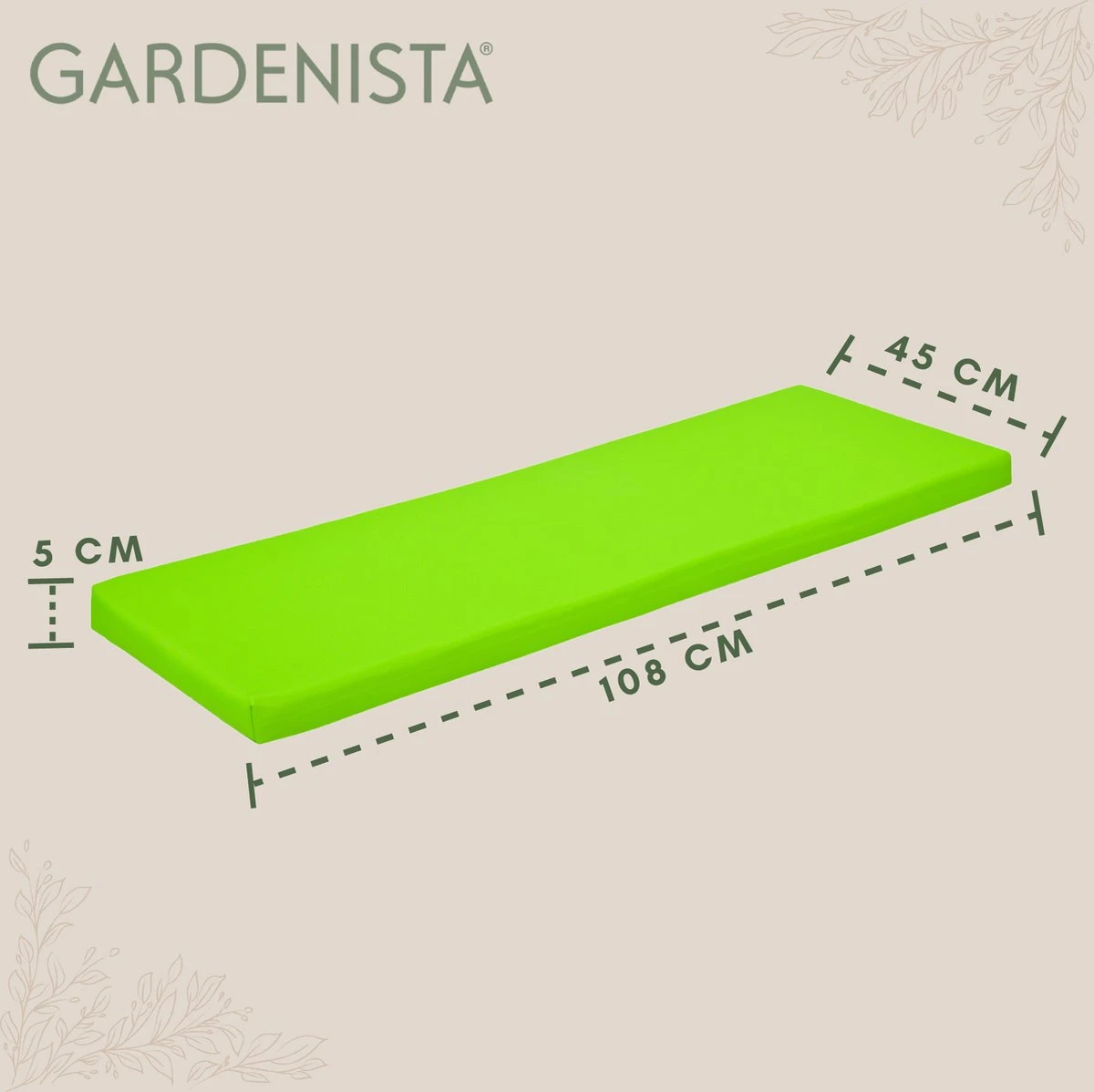 Gardenista Banc De Jardin Coussin De Terrasse Mobilier De Canapé D'extérieur Coussin De Canapé 2 Places Matériau Résistant à Water Confortable Durable Et Léger, Lime 5 Gardenista Banc De Jardin Coussin De Terrasse Mobilier De Canapé D'extérieur Coussin De Canapé 2 Places Matériau Résistant à Water Confortable Durable Et Léger, Lime – Image 5