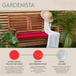 Gardenista Banc De Jardin Coussin De Terrasse Meubles De Canapé D'extérieur Coussin De Canapé 2 Places Matériau Résistant à Water Confortable Durable Et Léger, Rouge 9 Gardenista Banc De Jardin Coussin De Terrasse Meubles De Canapé D'extérieur Coussin De Canapé 2 Places Matériau Résistant à Water Confortable Durable Et Léger, Rouge -Jardin Meubles Magasin 1200x1198 110