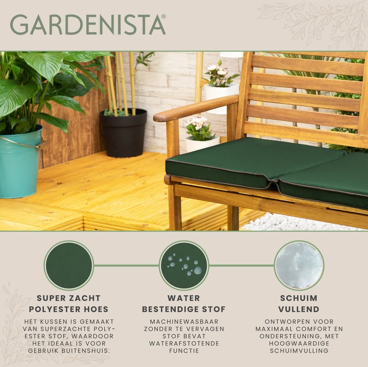 Gardenista Coussin De Siège Pour Canapé Keter Iceni 128 Cm X 50 Cm X 5 Cm Coussin Résistant à Water Pliable Pour Un Rangement Facile Ultra Confortable Et Durable 5 Gardenista Coussin De Siège Pour Canapé Keter Iceni 128 Cm X 50 Cm X 5 Cm Coussin Résistant à Water Pliable Pour Un Rangement Facile Ultra Confortable Et Durable – Image 5