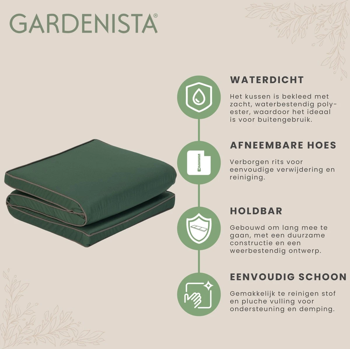 Gardenista Coussin De Siège Pour Canapé Keter Iceni 128 Cm X 50 Cm X 5 Cm Coussin Résistant à Water Pliable Pour Un Rangement Facile Ultra Confortable Et Durable 6 Gardenista Coussin De Siège Pour Canapé Keter Iceni 128 Cm X 50 Cm X 5 Cm Coussin Résistant à Water Pliable Pour Un Rangement Facile Ultra Confortable Et Durable – Image 6