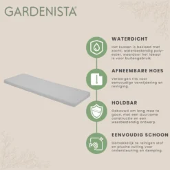 Gardenista Banc De Jardin Coussin De Terrasse Mobilier De Canapé D'extérieur Coussin De Canapé 2 Places Matériau Résistant à Water Confortable Durable Et Léger, Grijs -Jardin Meubles Magasin 1200x1198 126