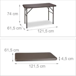 Relaxdays Table De Jardin Rotin BASTIAN Pliable, Table D'appoint, Table à Manger, Jardin, Véranda Marron, Rectangulaire 17 Relaxdays Table De Jardin Rotin BASTIAN Pliable, Table D'appoint, Table à Manger, Jardin, Véranda Marron, Rectangulaire -Jardin Meubles Magasin 1200x1198 13