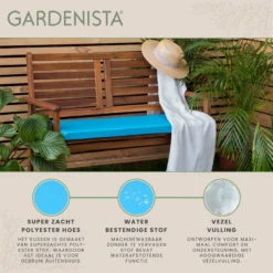 Gardenista Banc De Jardin Coussin De Terrasse Mobilier De Canapé D'extérieur Coussin De Canapé 2 Places Matériau Résistant à Water Confortable Durable Et Léger, Turquoise -Jardin Meubles Magasin 1200x1198 131