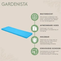 Gardenista Banc De Jardin Coussin De Terrasse Mobilier De Canapé D'extérieur Coussin De Canapé 2 Places Matériau Résistant à Water Confortable Durable Et Léger, Turquoise -Jardin Meubles Magasin 1200x1198 133