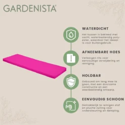 Gardenista Banc De Jardin Coussin De Terrasse Mobilier De Canapé D'extérieur Coussin De Canapé 2 Places Matériau Résistant à Water Confortable Durable Et Léger, Rose -Jardin Meubles Magasin 1200x1198 143
