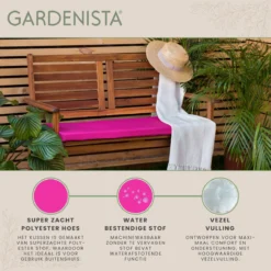 Gardenista Banc De Jardin Coussin De Terrasse Mobilier De Canapé D'extérieur Coussin De Canapé 2 Places Matériau Résistant à Water Confortable Durable Et Léger, Rose -Jardin Meubles Magasin 1200x1198 144
