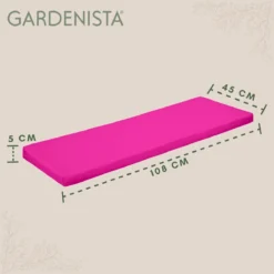 Gardenista Banc De Jardin Coussin De Terrasse Mobilier De Canapé D'extérieur Coussin De Canapé 2 Places Matériau Résistant à Water Confortable Durable Et Léger, Rose -Jardin Meubles Magasin 1200x1198 145