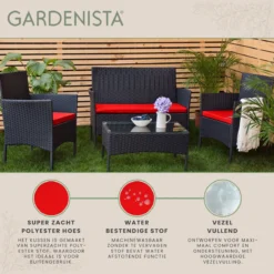 Coussin De Chaise Gardenista Pour Meubles En Rotin - Coussin De Chaise De Jardin - Coussin De Chaise Résistant à L'eau Pour L'extérieur - Coussin De Siège Pour Jardin -Jardin Meubles Magasin 1200x1198 158