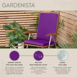 Gardenista Chaise De Jardin À Dossier Haut Coussin De Siège Plein Air Intérieur Kussen D'assise Matériau Résistant À L'eau Doux Durable Et Confortable -Jardin Meubles Magasin 1200x1198 172