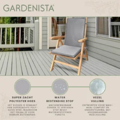 Gardenista Coussin De Siège De Chaise De Jardin Coussin De Siège Extérieur Et Intérieur Tuyauterie En Terre Cuite Résistant à Water Léger Et Comfy 116 Cm X 48 Cm -Jardin Meubles Magasin 1200x1198 196