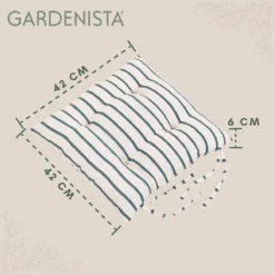 Gardenista Coussin De Siège Imprimé Pour Chaise De Jardin Toile Traitée Hydrofuge Katoen Antidérapant Avec Ceintures D'arrimage Coussin élégant Wit Plein Air Patio Touch -Jardin Meubles Magasin 1200x1198 200