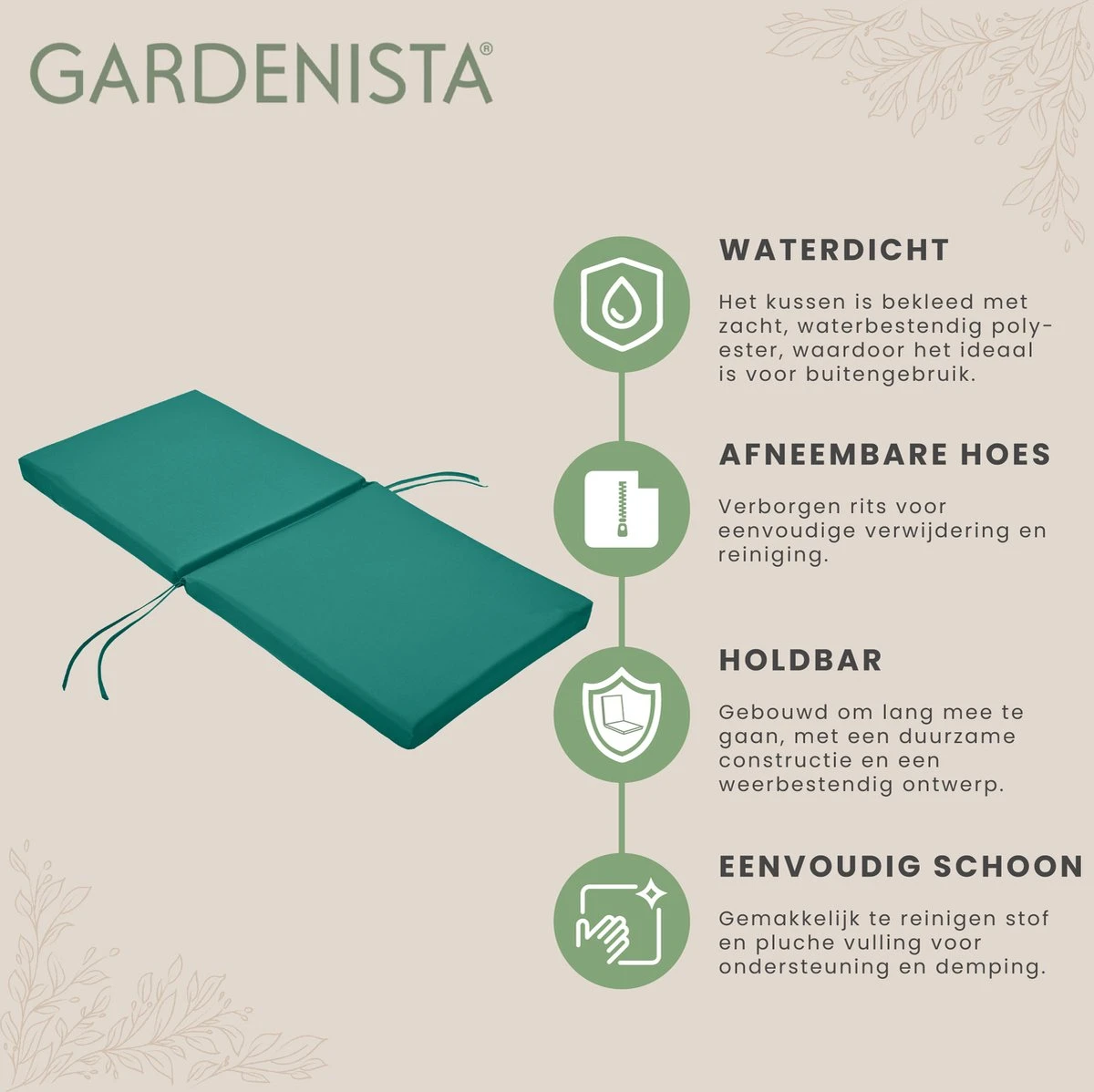 Gardenista Chaise De Jardin À Dossier Haut Coussin De Siège Plein Air Intérieur Kussen D'assise Matériau Résistant À L'eau Doux Durable Et Confortable 6 Gardenista Chaise De Jardin À Dossier Haut Coussin De Siège Plein Air Intérieur Kussen D'assise Matériau Résistant À L'eau Doux Durable Et Confortable – Image 6