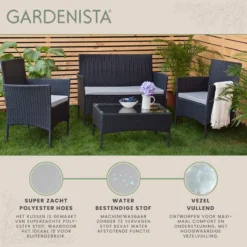Gardenista Coussin De Remplacement Pour Chaise De Jardin En Rotin Assis Meubles De Terrasse Extérieur Résistant à L'eau Confortable Durable Et Léger -Jardin Meubles Magasin 1200x1198 53