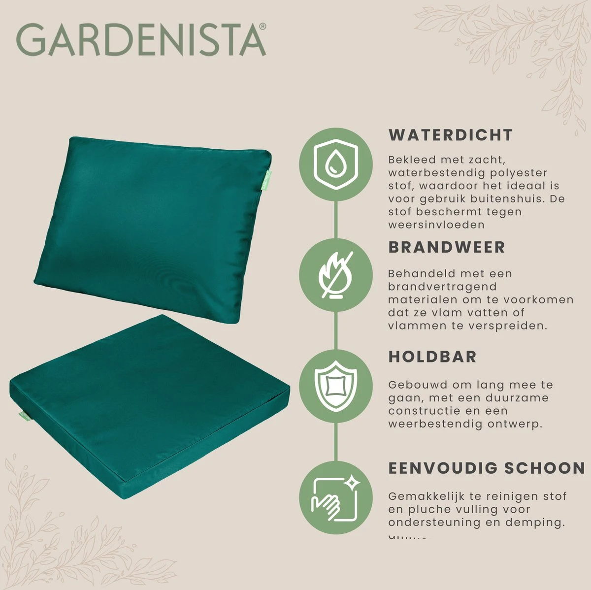 Gardenista Coussins De Siège D'extérieur Pour Meubles En Rotin Coussins De Meubles De Jardin Pour Meubles De Terrasse Résistants à L'eau En Californie Rembourrage De Chaise Léger Et Durable 4 Gardenista Coussins De Siège D'extérieur Pour Meubles En Rotin Coussins De Meubles De Jardin Pour Meubles De Terrasse Résistants à L'eau En Californie Rembourrage De Chaise Léger Et Durable – Image 4