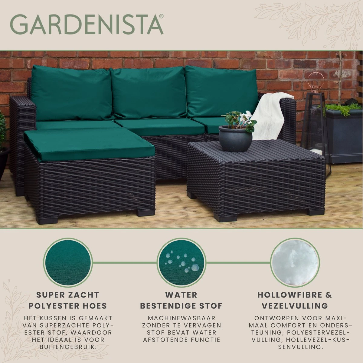 Gardenista Coussins De Siège D'extérieur Pour Meubles En Rotin Coussins De Meubles De Jardin Pour Meubles De Terrasse Résistants à L'eau En Californie Rembourrage De Chaise Léger Et Durable 5 Gardenista Coussins De Siège D'extérieur Pour Meubles En Rotin Coussins De Meubles De Jardin Pour Meubles De Terrasse Résistants à L'eau En Californie Rembourrage De Chaise Léger Et Durable – Image 5