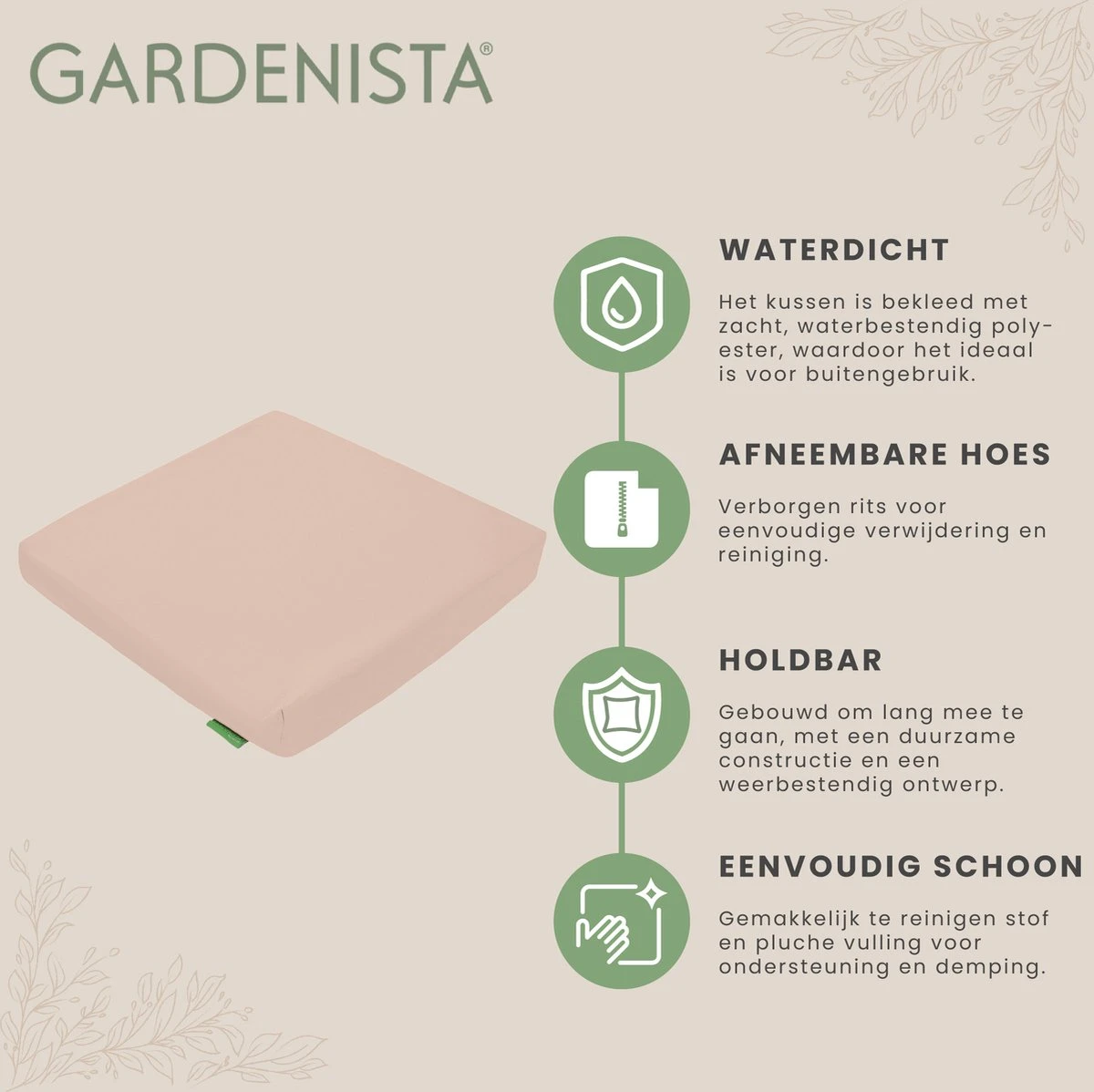 Gardenista Set De Coussins De Siège D'extérieur Pour Meubles En Rotin Coussins De Meubles D'extérieur Résistants à L'eau Rembourrage De Chaise De Meubles De Patio Léger Et Durable 12 Pièces 3 Gardenista Set De Coussins De Siège D'extérieur Pour Meubles En Rotin Coussins De Meubles D'extérieur Résistants à L'eau Rembourrage De Chaise De Meubles De Patio Léger Et Durable 12 Pièces – Image 3