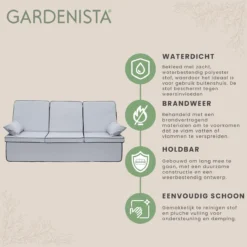 Gardenista Balançoire De Jardin Hamac Canapé Kussen Auvent Meubilair De Terrasse Extérieur Kussen De Remplacement Assis Résistant à L'eau Doux Et Confortable Canapé 3 Places -Jardin Meubles Magasin 1200x1198 75