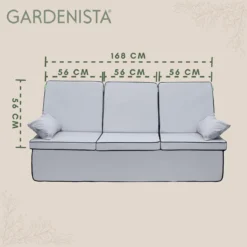 Gardenista Balançoire De Jardin Hamac Canapé Kussen Auvent Meubilair De Terrasse Extérieur Kussen De Remplacement Assis Résistant à L'eau Doux Et Confortable Canapé 3 Places -Jardin Meubles Magasin 1200x1198 76