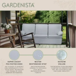 Gardenista Balançoire De Jardin Hamac Canapé Kussen Auvent Meubilair De Terrasse Extérieur Kussen De Remplacement Assis Résistant à L'eau Doux Et Confortable Canapé 3 Places -Jardin Meubles Magasin 1200x1198 77