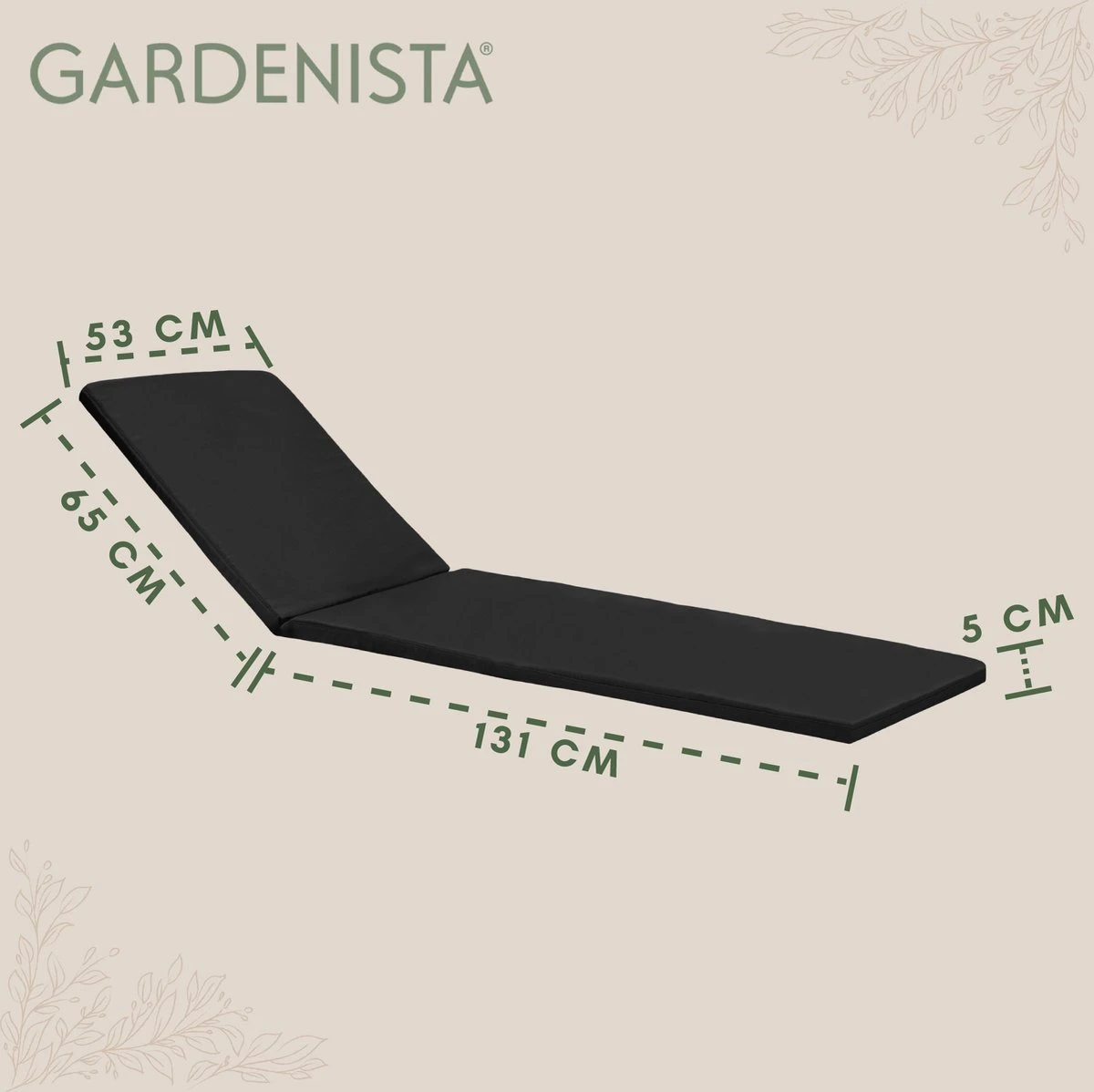 Gardenista Lounger Meubilair Coussin Pad Résistant à Water Et Respirant Tissu Facile à Nettoyer Pour L'extérieur Moderne Et Elegance Jardins Doux Et Comfy 6 Gardenista Lounger Meubilair Coussin Pad Résistant à Water Et Respirant Tissu Facile à Nettoyer Pour L'extérieur Moderne Et Elegance Jardins Doux Et Comfy – Image 6