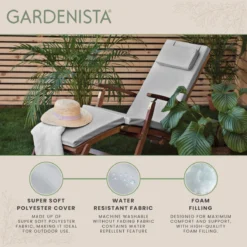 Gardenista Coussin De Chaise à Vapeur De Jardin Inclinable Coussin De Meubles De Patio Résistant à L'eau Hypoallergénique Rempli De Mousse Durable Épais Et Confortable -Jardin Meubles Magasin 1200x1198 88