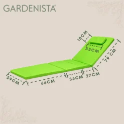 Gardenista Coussin De Rechange Pour Chaise Longue De Jardin Chaise Longue Inclinable Mobilier D'extérieur Coussin Hypoallergénique Résistant à Water Rempli De Fibres Durable Épais Et Confortable -Jardin Meubles Magasin 1200x1198 91