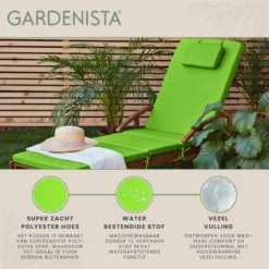 Gardenista Coussin De Rechange Pour Chaise Longue De Jardin Chaise Longue Inclinable Mobilier D'extérieur Coussin Hypoallergénique Résistant à Water Rempli De Fibres Durable Épais Et Confortable -Jardin Meubles Magasin 1200x1198 92