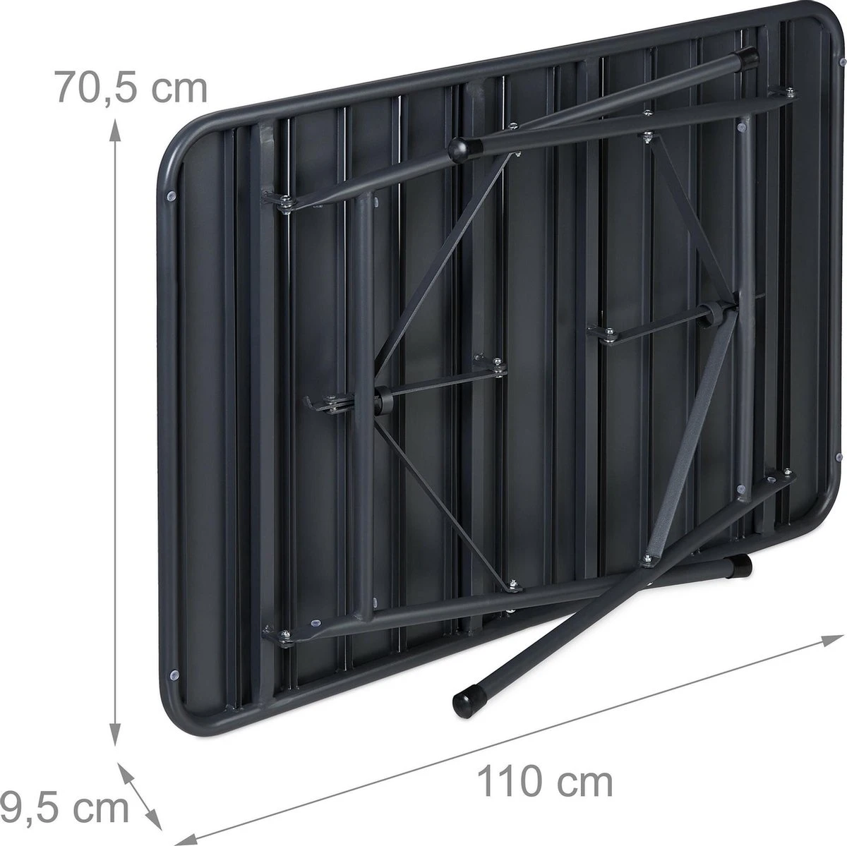 Relaxdays Table De Jardin Pliable En Métal - Table Pliante Résistante Aux Intempéries - Table De Patio - Table De Camping 6 Relaxdays Table De Jardin Pliable En Métal - Table Pliante Résistante Aux Intempéries - Table De Patio - Table De Camping – Image 6