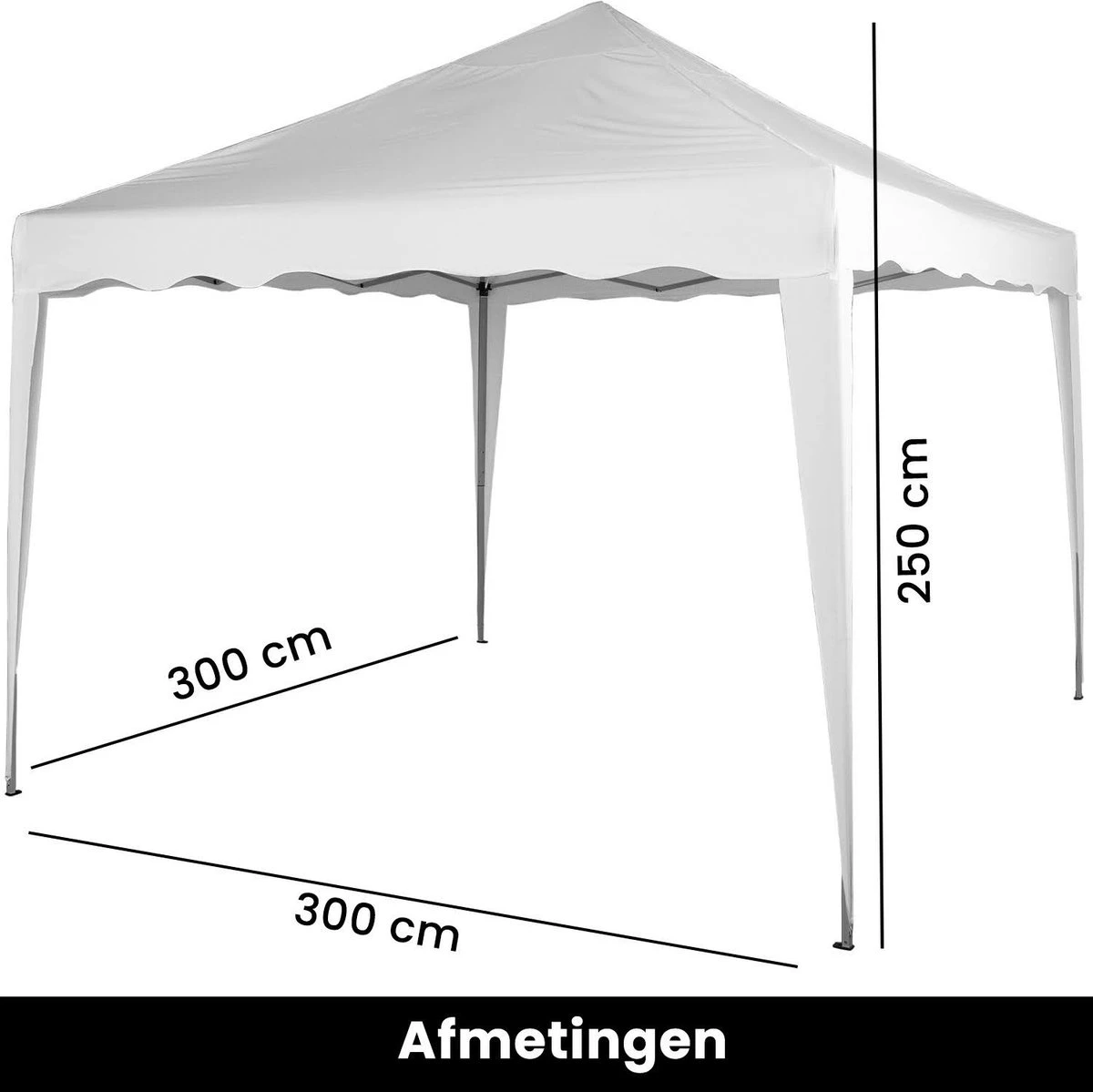 Tente De Réception Easy Up - Tente De Réception - Pavillon - Tente De Réception Pliable - Tente De Réception 3x3 - Chariot Inclus - Étanche - Protection UV 50+ - 15 Kg - Acier - Wit - 300 X 300 Cm 8 Tente De Réception Easy Up - Tente De Réception - Pavillon - Tente De Réception Pliable - Tente De Réception 3x3 - Chariot Inclus - Étanche - Protection UV 50+ - 15 Kg - Acier - Wit - 300 X 300 Cm – Image 8