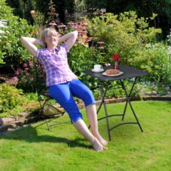 Table De Jardin Relaxdays Pliable - Table Pliante En Métal - Table De Balcon Carrée - Résistante Aux Intempéries -Jardin Meubles Magasin 1200x1199 9