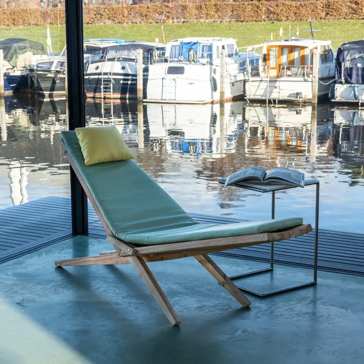 Weltevree - Woodlounger - Chaise Longue De Jardin, Chaise Longue D'extérieur, Chaise Longue Pliable - Ensemble Matras Et Coussin Moelleux - Hauteur Réglable - Bois De Mélèze Durable 9 Weltevree - Woodlounger - Chaise Longue De Jardin, Chaise Longue D'extérieur, Chaise Longue Pliable - Ensemble Matras Et Coussin Moelleux - Hauteur Réglable - Bois De Mélèze Durable – Image 9