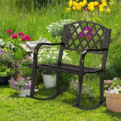 Relaxdays Chaise Berçante à L'extérieur - Chaise De Jardin Balançoire - Fonte - Siège De Jardin - Noir Antique 11 Relaxdays Chaise Berçante à L'extérieur - Chaise De Jardin Balançoire - Fonte - Siège De Jardin - Noir Antique -Jardin Meubles Magasin 1200x1200 1024