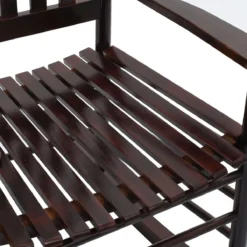 Prolenta Premium - Chaise à Bascule - Chaise à Bascule Avec Assise Incurvée Bois De Peuplier Marron - Marron - Balançoire -Jardin Meubles Magasin 1200x1200 1039