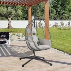 Fauteuil Suspendu - Fauteuil Suspendu De Jardin - Fauteuil Suspendu Oeuf - Chaises De Jardin - Mobilier De Jardin - Argent / Grijs -Jardin Meubles Magasin 1200x1200 1070